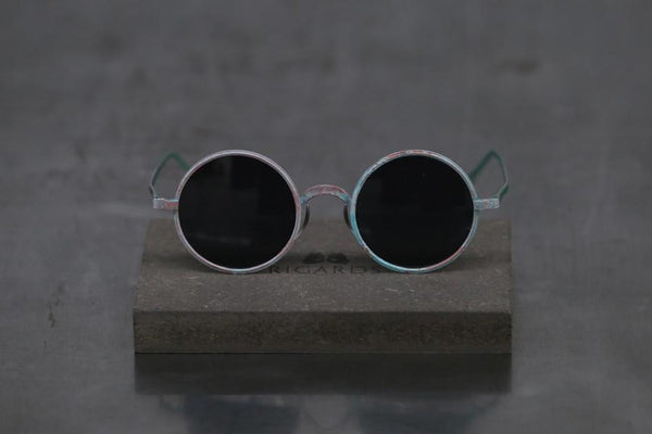 RIGARDS*UMA WANG joint work RG00UW5 series round frame handmade glasses jade frame dark gray pieces